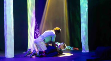 LoveFlower Ebenezer Boakye as Helenus and Theo Francis as Lysander sml